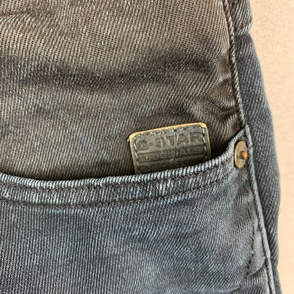 G Star Raw Mens Pants 33 Blue Black Colorblock Denim Jeans Arc 3D Slim 33x32 - Picture 7 of 15